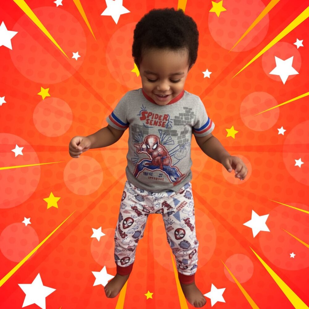 Boys Spiderman Print T-Shirt and Shorts Set – Marvel Comic Cotton Outfit NWT